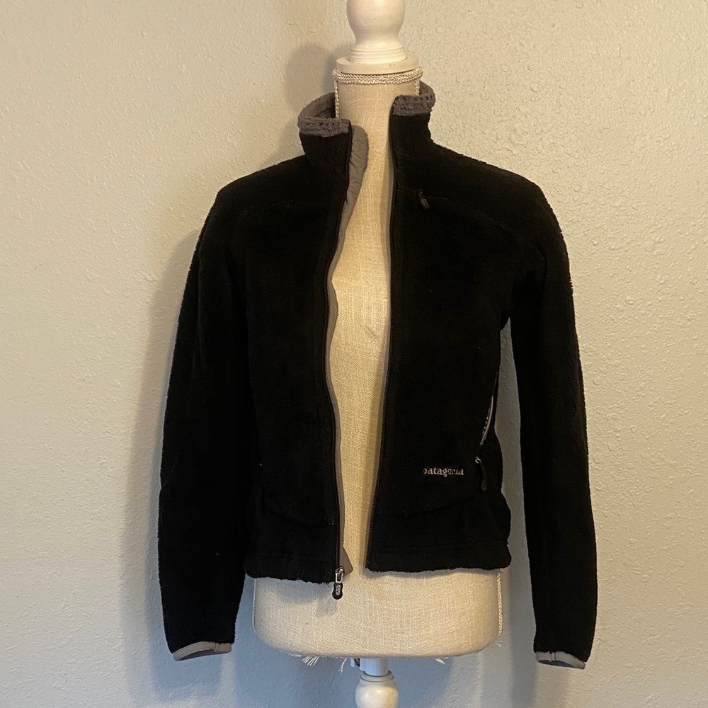 Patagonia Black Regulator R4 Fleece Jacket Size XS
